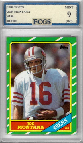 1986 Topps Joe Montana #156 Graded FCGS 9 MINT (OC)