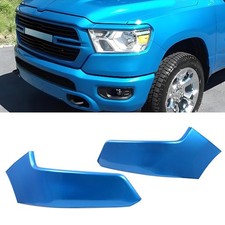 Pair Upper Bumper End Face 2019-2024 Ram 1500 LH RH 68403910AA Hydro Blue Pearl