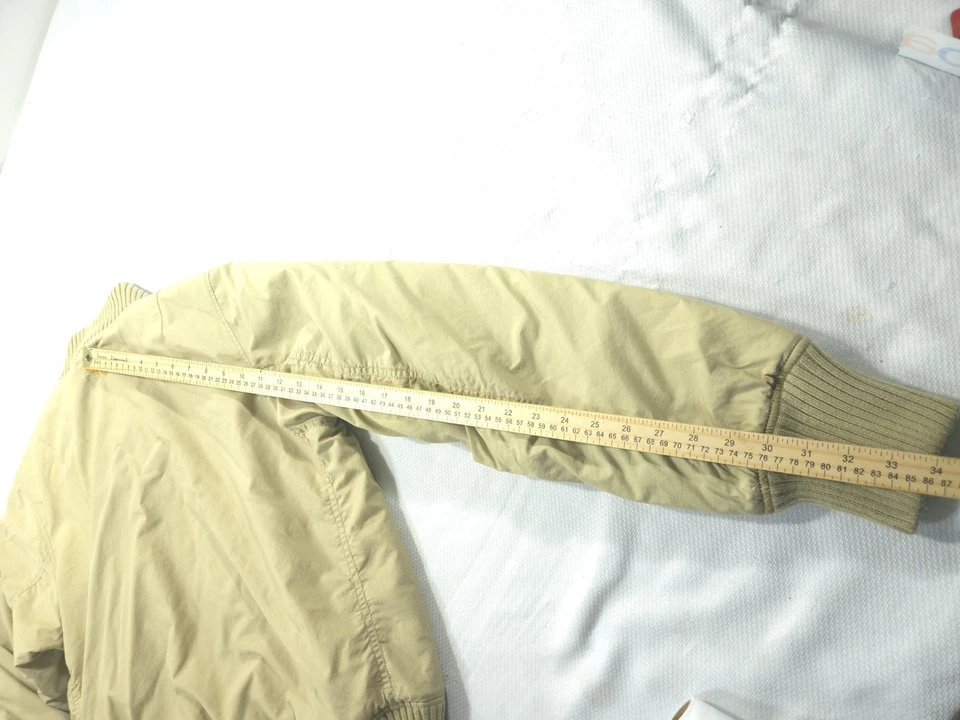 Chaqueta De Colección Rocawear Para Hombre Grande Beige Abrigo Vuelo Bombardero Acolchado Hip Hop Y2K Foto 4 de 4