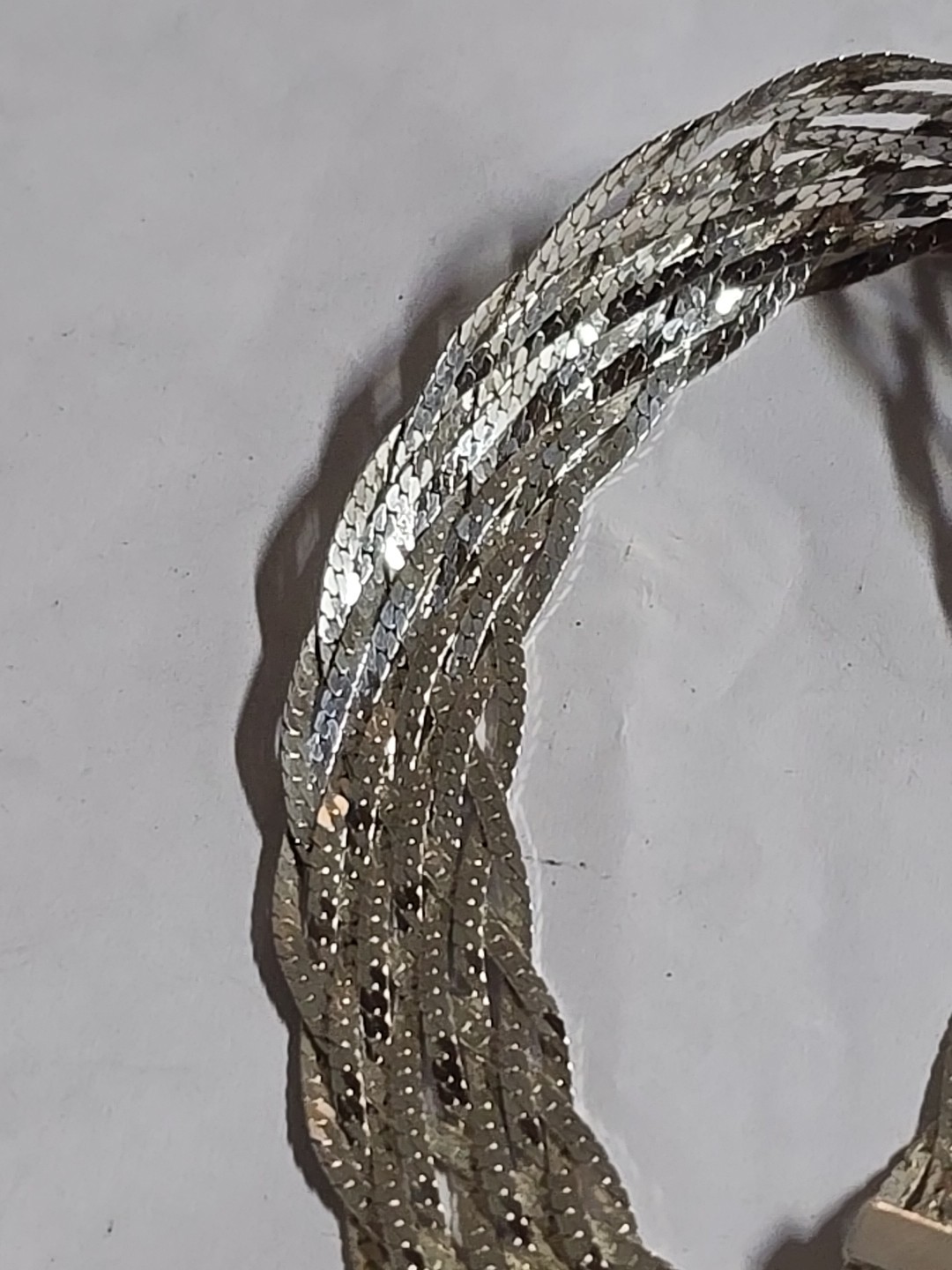 Sterling Silver Multiple Strand Braided Haringbon… - image 6