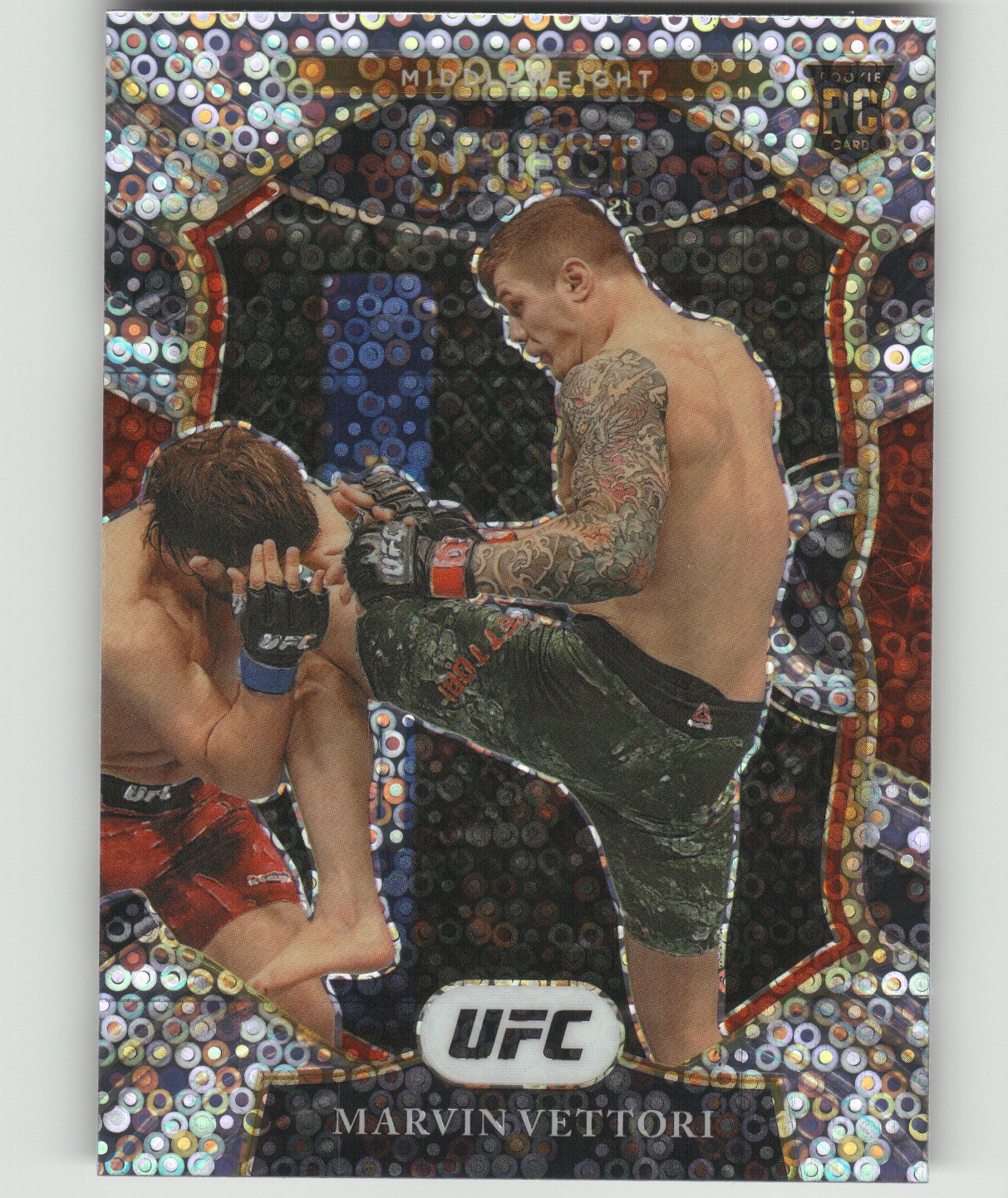 2021 Panini Select UFC Marvin Vettori #87 Disco Prizm RC