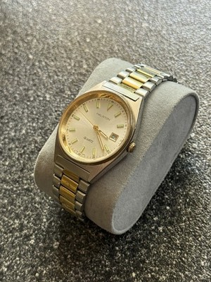Vintage Men s Halston Quartz Watch 34.5 MM Used