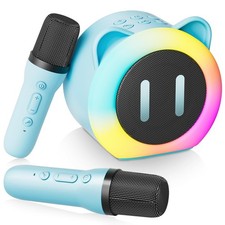 Mini Karaoke Machine for Kids Adults Portable Karaoke Speaker with 2 Wireless...
