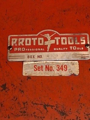 Proto Professional Tools Flying Lady Metal Box No. 4029 w/Set #349 Flaring Tools