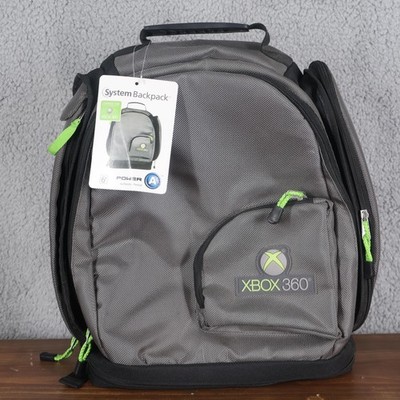 Xbox 360 System Backpack Gray Console Case Power Padded Console Travel Bag Case