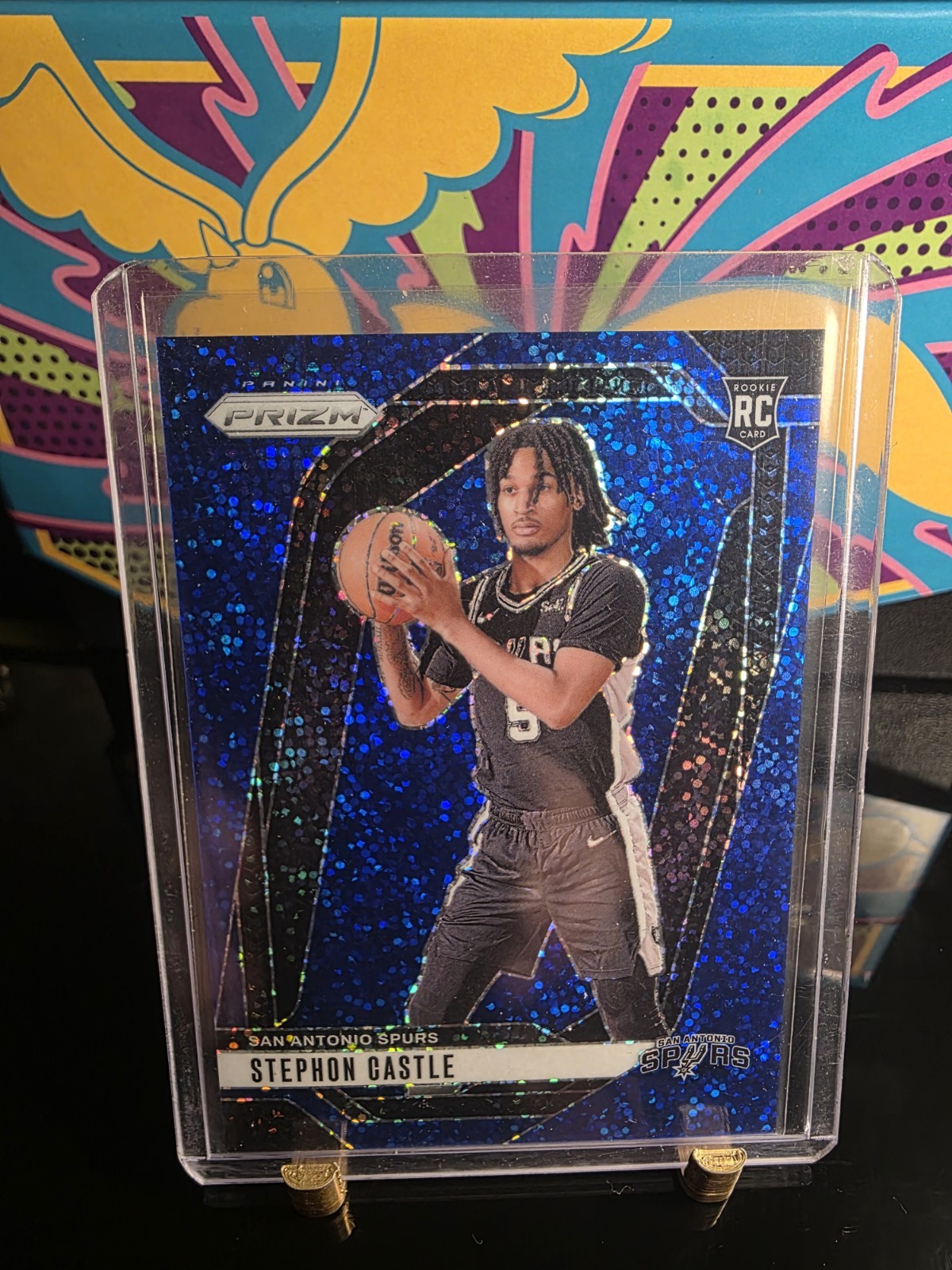 2024-25 Panini Prizm - Stephon Castle #234 Blue Sparkle Prizm /144 (RC)