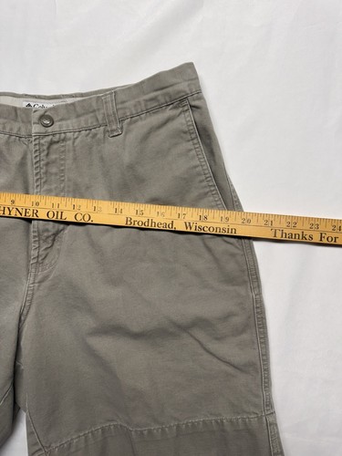 Columbia Cargo Shorts Mens 32 Beige Cotton Pockets Fishing Hiking Work Outdoors - Picture 7 of 8