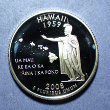 2008-S Hawaii Washington State Quarter Silver Proof