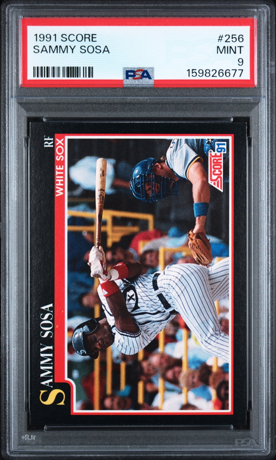 1991 SCORE #256 SAMMY SOSA PSA 9