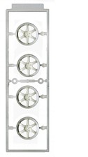 Fujimi 124 Racing Te37 18inch Wheels Tyres Set