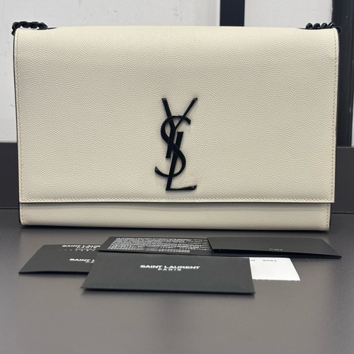 YSL Saint Laurent Kate Chain Shoulder Bag White For Women