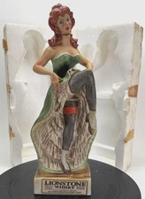 DANCE HALL GIRL - Lionstone Whiskey Decanter w/ Styrofoam Packing RARE