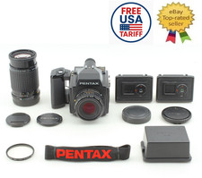 2ea Lenses  120 Back MINT Pentax 645 Medium Film Camera A-75/200mm from JAPAN