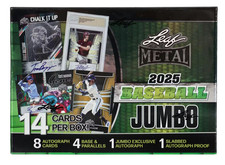 2025 Leaf Metal Baseball Jumbo Box 14 Cards per Box Factory Sealed 9 Autographs