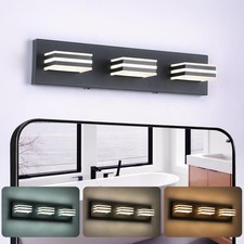 Black Vanity Lights for Bathroom Light Fixtures 3-Light, 20-Inch Adjust 3