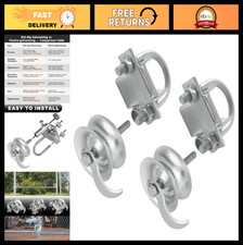 2 Pack Sliding Gate Rollers  Bracket - 5" Galvanized Steel Track Hardware Kit