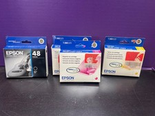 Genuine EPSON 48 Black Ink Cartridge T048120 Factory Sealed Expired TO60320 420