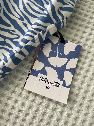 Diane Von Furstenberg X Target Girls Dress Blue White XL - Picture 5 of 5