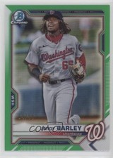 2021 Bowman Draft Chrome Green Refractor 64/99 Jordy Barley #BDC-6 0c6