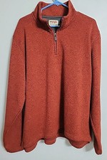 Vintage Wrangler xl Authentics Pullover 1/4 Zip Long Sleeve Red poly fleece
