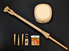 Assembling kit of SANSHIN Japanese traditional natural wood Okinawa Ryukyu