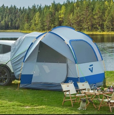 Joy Tutus SUV Tent for Camping with Rainfly, Double Door Design with Aluminum 