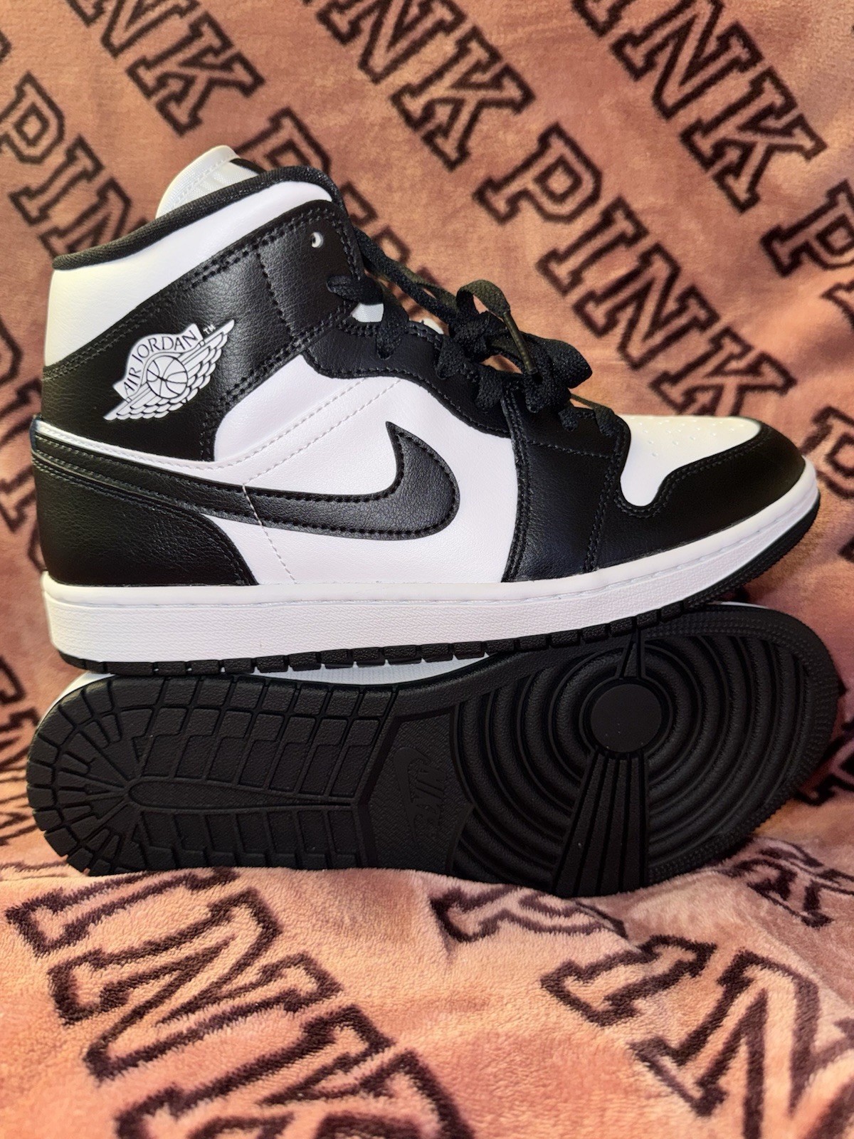 Nike Air Jordan 1 Mid Panda Black White Women's Sizes 9.5 Men’s Size 8 New thumbnail 11