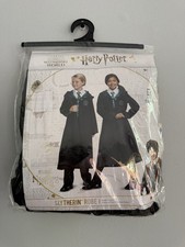Wizarding World Harry Potter Black Slytherin Robe Hooded Costume Youth L 10/12