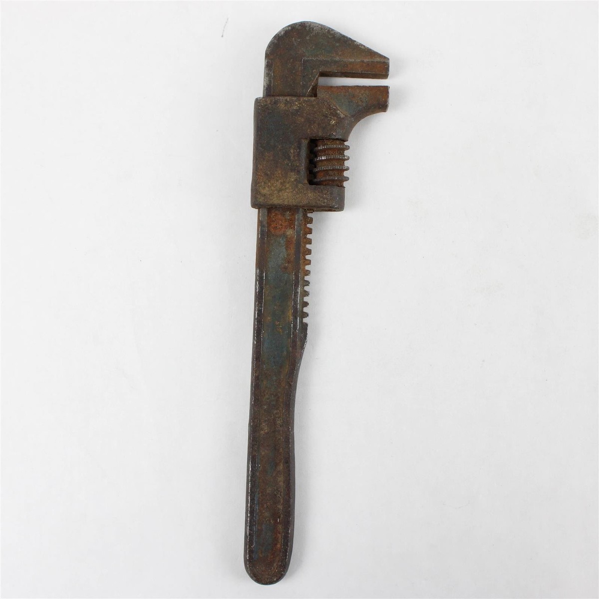 Vintage Adjustable Monkey Wrench 9in Antique Solid Metal