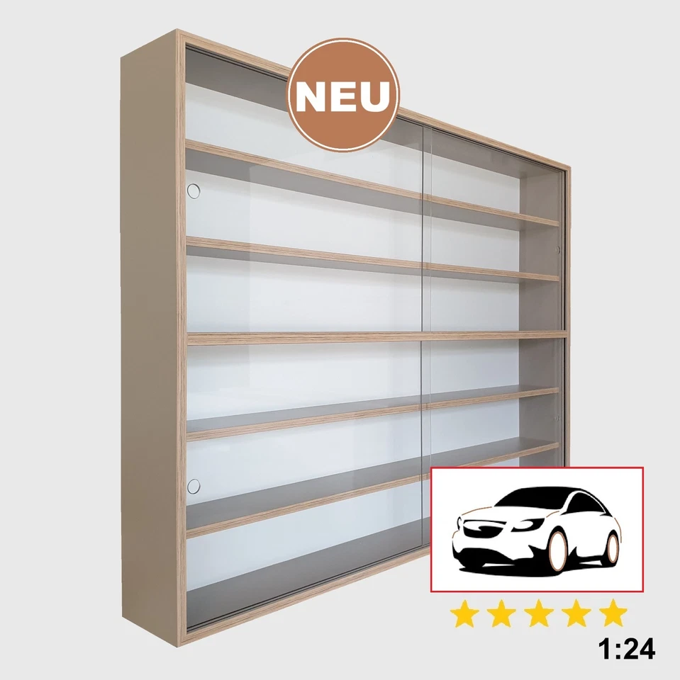 GJ-VITRINEN.DE !! Sammlervitrine für Ihre Schätze , Modellauto 1:24 , Regal , Vitrine 6 Fach !!
