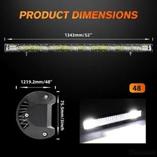 20 26 34 42 52 Led Light Bar Offroad Tri-row Spot Flood Combo Lights Suv Atv