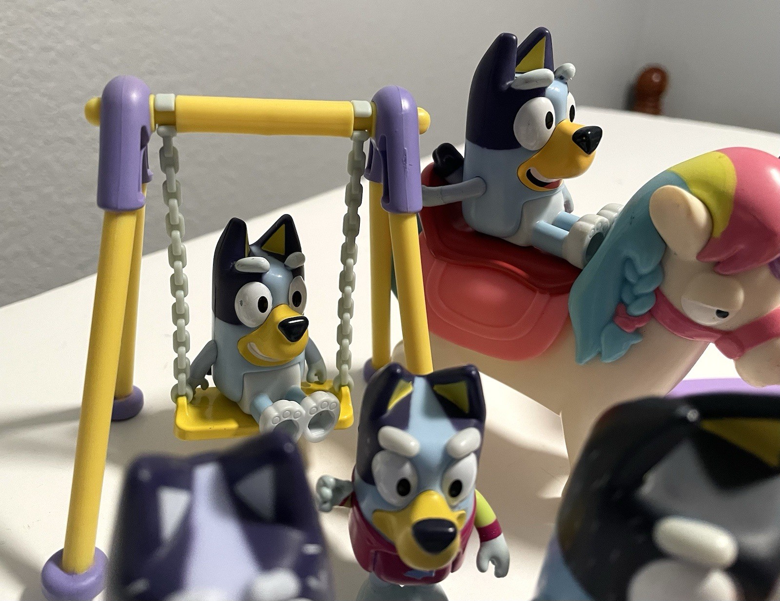 Bluey Figure Lot + Swing Seesaw Scooter Unicorn Grannies & More!