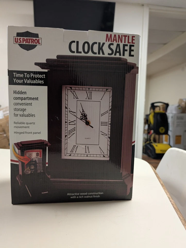 Reloj de ocultación rectangular PS Products, se adapta a pistolas medianas-grandes, madera de caoba Foto 2 de 3