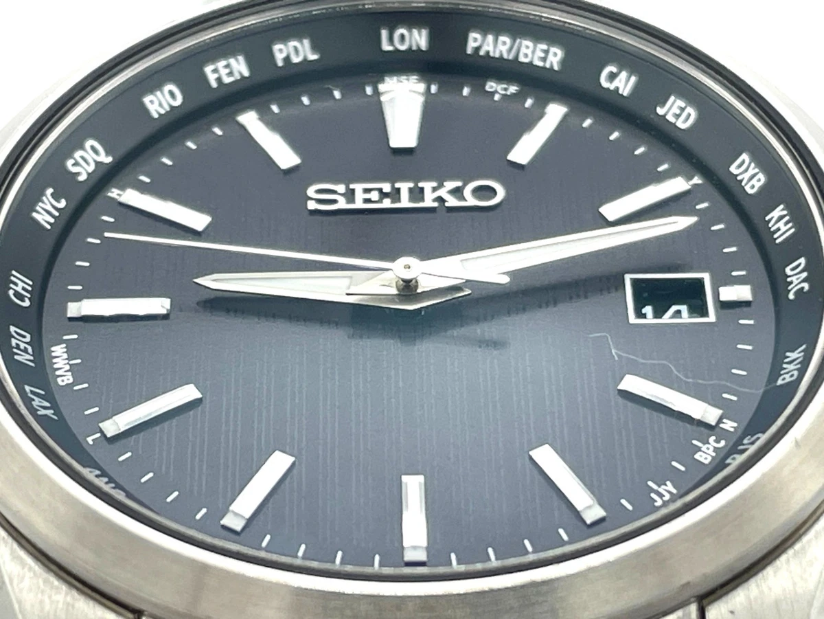 Reloj Solar Seiko Radio Control Onda Casi Como Nuevo Titanio Zafiro 7B75-0AA0