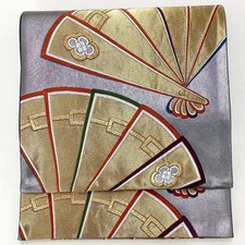 6651 Japanese Vintage Fukuro Obi Belt Kimono Fabric Silk Traditional