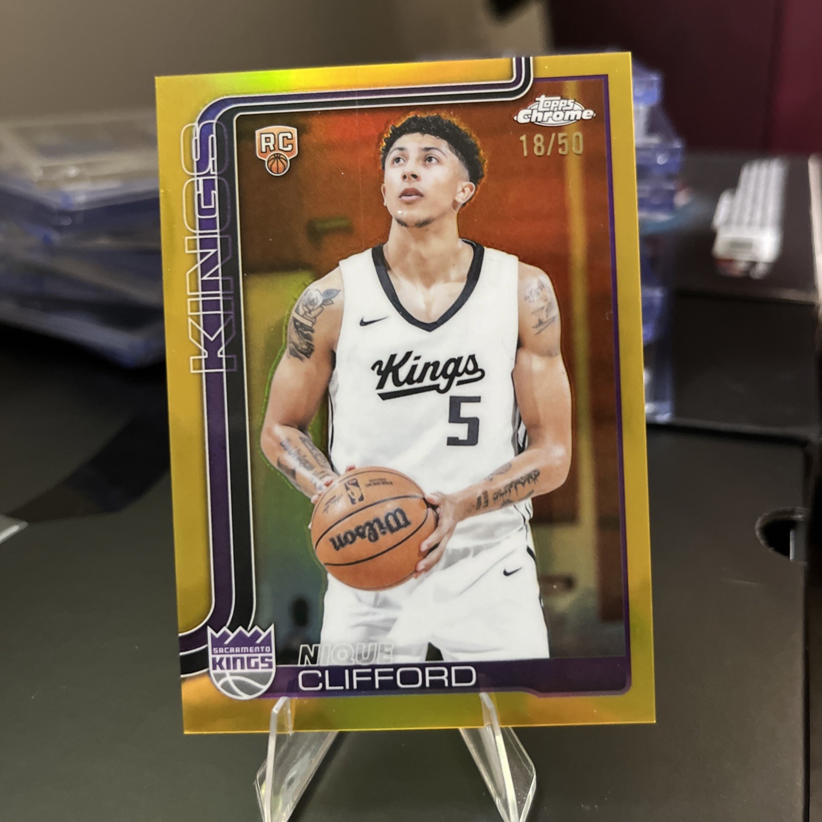 2025-26 Topps Chrome - Nique Clifford #274 Gold Refractor /50 (RC)