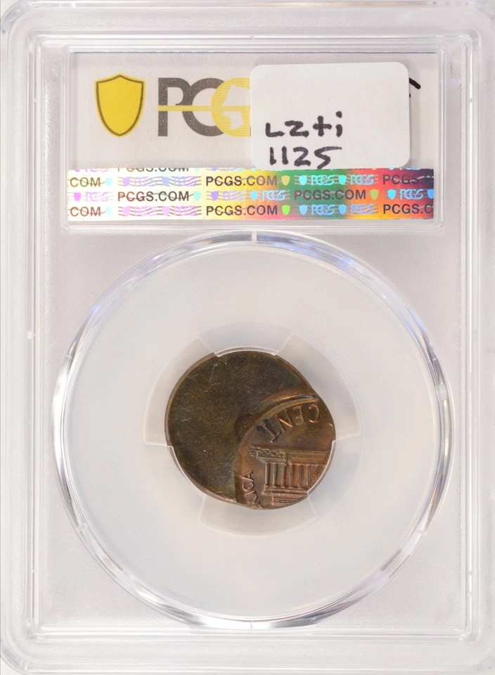 Centavo Lincoln 1980 1 c acuñado 60 % descentrado graduación profesional MS63 RB Foto 4 de 4