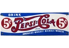 VINTAGE PEPSI COLA PORCELAIN SIGN GAS STATION BOTTLE COKE COCA DEW A & W OIL