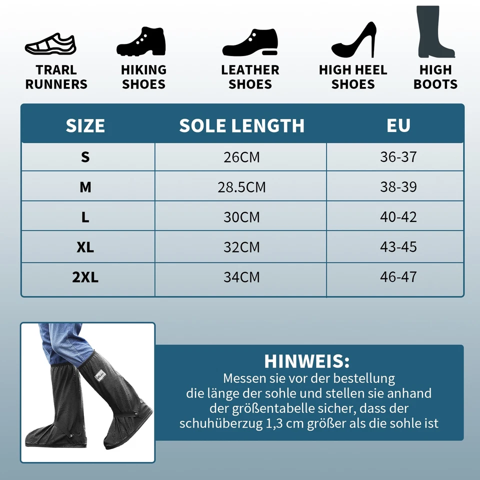 Desoto Couvre-chaussures Outdoor Companion Rain Or Shine Noir Durable - Photo 2/4