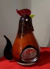 11" Large Vintage Like Italian Murano Figural Art Glass Rooster Chicken Figurine