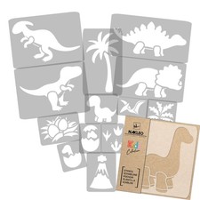 KIDS Reusable Plastic Stencils 14 pcs // DINOSAUR