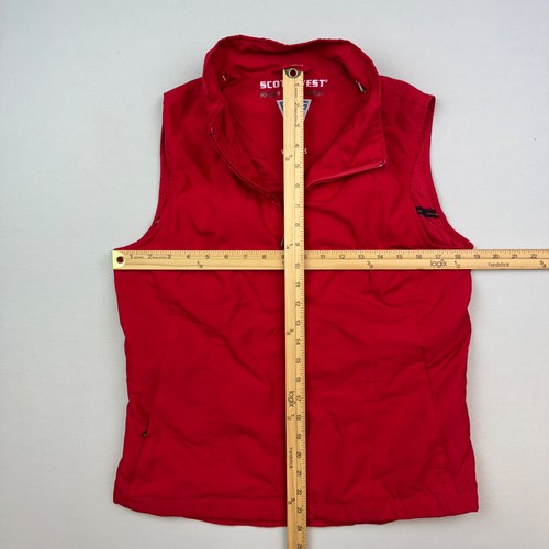 Scottevest Womens M RFID Travel Vest Full Zip Red Utility Pockets SEV TEC - Picture 3 of 6