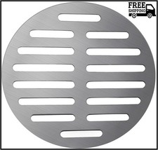 Vonty Stainless Steel round Floor Drain Cover 6 Inch 14 Holes Silver Tone