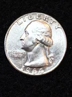1964 D Washington Quarter 90% Silver  Fine