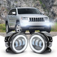 4 Inch Round Led Fog Lights Driving Lamps Halo For Jeep Grand Cherokee 1997-2018 4 Inch Round Led Fog Lights Driving Lamps Halo For Jeep Grand Cherokee 1997-2018