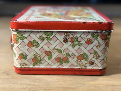 Vintage 1981 STRAWBERRY SHORTCAKE Aladdin Metal Lunch Box w/ Thermos - Picture 5 of 8
