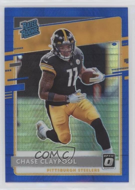 2020 Panini Donruss Optic Rated Rookies Blue Hyper Prizm Chase Claypool 00gy