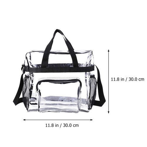 Travel Bag Miss Woman Plastic Handbag See Through Tote Large Clear - Imagen 9 de 12