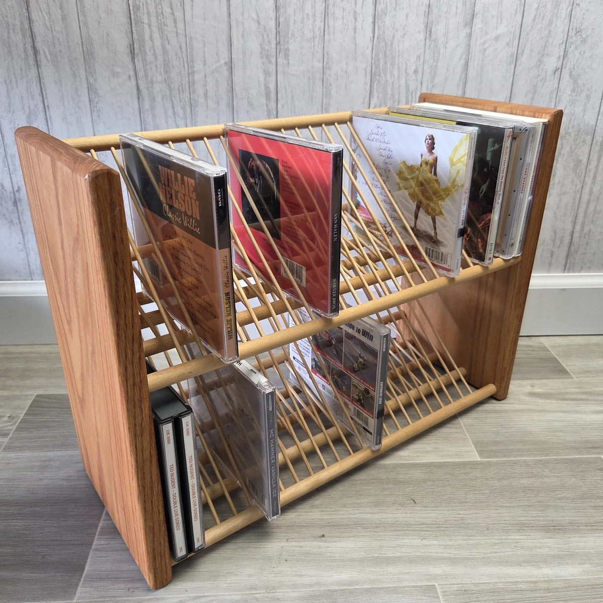 auvicase ビンテージ 木製 ウッド CDラック CDタワー 天然木 wooden cd rack products for sale | eBay