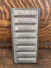 Vintage Etna Pelican Chocolate Bar Mold Metal 8 Piece